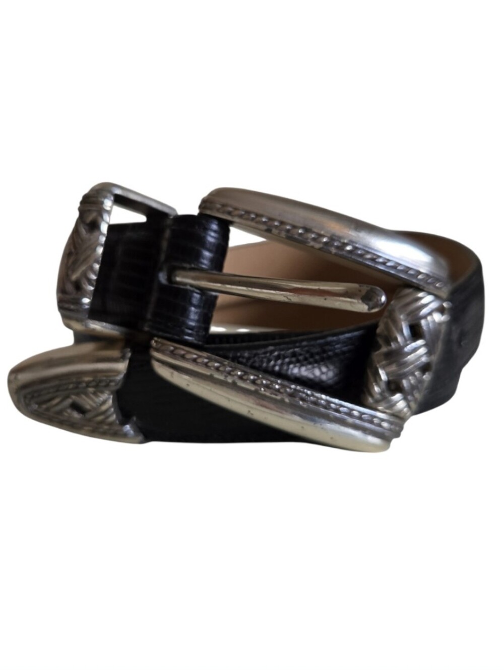 vintage brighton museum collection black leather belt size S